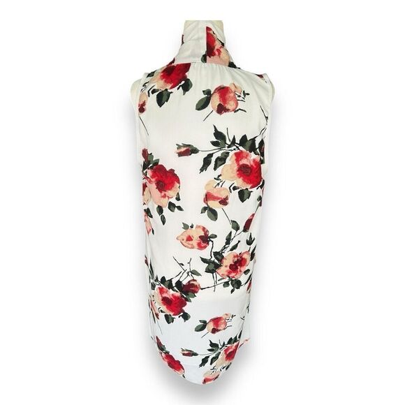 Aritzia Wilfred Sabine Dress White Red Green Floral Pockets Size Medium - Picture 4 of 11